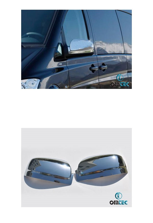 Хромированные накладки на зеркала Omsa Line Mercedes-Benz Vito W639 2003-2014 no.13540