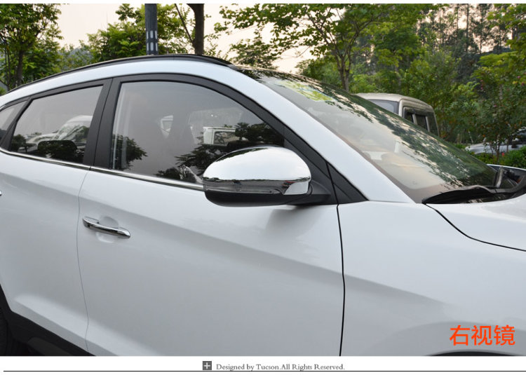 Хромированные накладки на зеркала с поворотником JMT Hyundai Tucson 2015-2019 no.5232