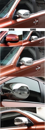 Хромированные накладки на зеркала с поворотником OEM-Tuning Mitsubishi Outlander III 2013-2019