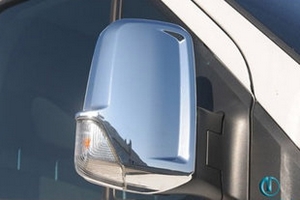 Хромированные накладки на зеркала с поворотником Omsa Line Volkswagen Crafter 2006-2019 ― Auto-Clover