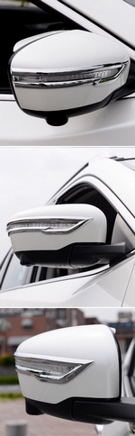 Хромированные накладки на зеркала с поворотником (вариант 1) OEM-Tuning Nissan X-Trail 2014-2019