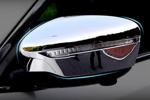 Хромированные накладки на зеркала с поворотником (вариант 2) OEM-Tuning Nissan X-Trail 2014-2019 ― Auto-Clover