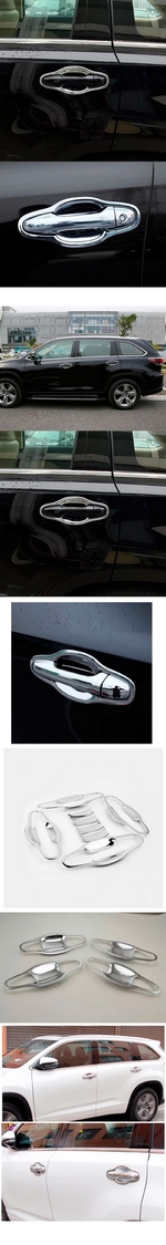 Хромированные накладки под ручки дверей OEM-Tuning Toyota Highlander 2014-2019