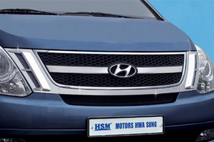 Хромированные накладки вокруг решетки радиатора HSM Hyundai Grand Starex (H-1) 2007-2019 ― Auto-Clover