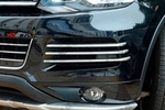 Хромированные вставки в передний бампер OEM-Tuning Volkswagen Touareg II 2010-2018