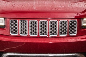 Хромированные вставки в решетку радиатора OEM-Tuning Jeep Grand Cherokee 2010-2019 ― Auto-Clover