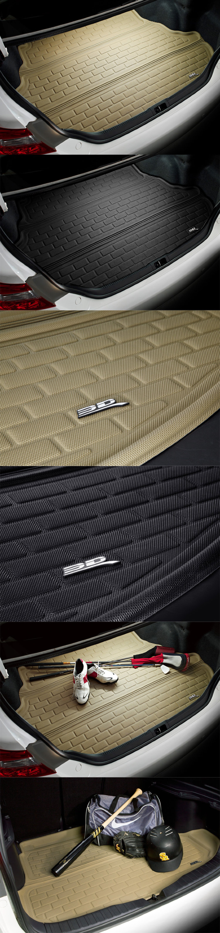 Коврики багажника текстильный бежевый 3D Lux Sotra BMW X5 (F15) 2013-2018 no.12246