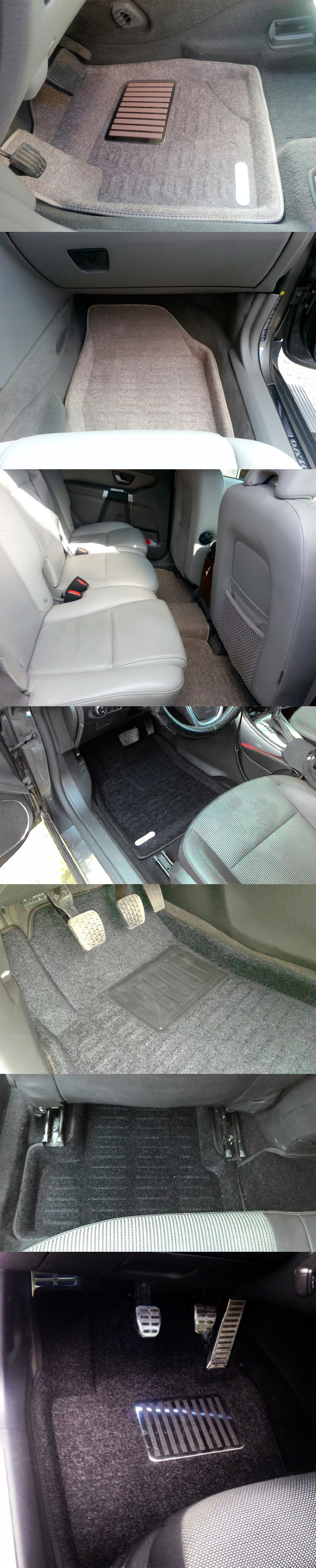 Коврики салона текстильные черные (с текстильным подпятником) 3D Satori Audi A4 2007-2015 no.1273