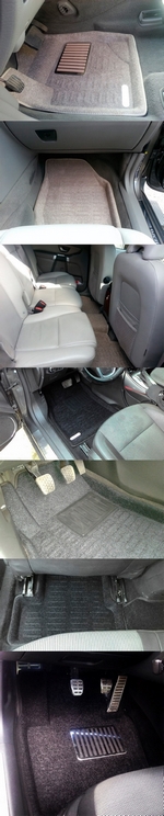 Коврики салона текстильные серые (с резиновым подпятником) 3D Pradar Land Rover Range Rover 2002-2012
