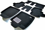 Коврики текстильные черные LUX 3D Euromat (3 ряда) Infiniti QX60 2013-2019