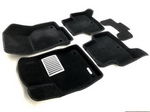 Коврики текстильные черные (укороченные) LUX 3D Euromat Audi A3 2013-2019
