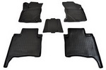 Коврики в салон (5 мест) полиуретановые черные 3D Norplast Toyota Fortuner 2015-2019