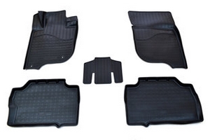Коврики в салон полиуретановые черные 3D Norplast Mitsubishi Pajero Sport III 2015-2019 ― Auto-Clover