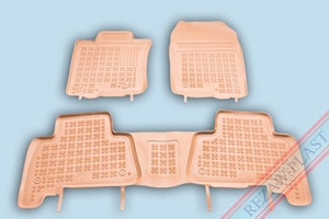 Коврики в салон полиуретановые с бортиком бежевые Rezaw Plast Toyota Land Cruiser Prado 150 2010-2019 ― Auto-Clover