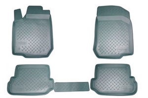 Коврики в салон полиуретановые серые 3D Norplast Nissan X-Trail 2014-2019 ― Auto-Clover