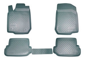 Коврики в салон полиуретановые серые Norplast Volvo S40 2004-2012 ― Auto-Clover