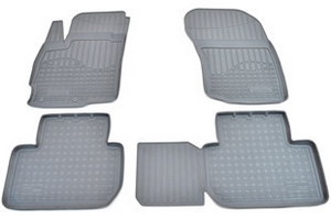 Коврики в салон полиуретановые серые Norplast Mitsubishi Outlander III 2013-2019 ― Auto-Clover
