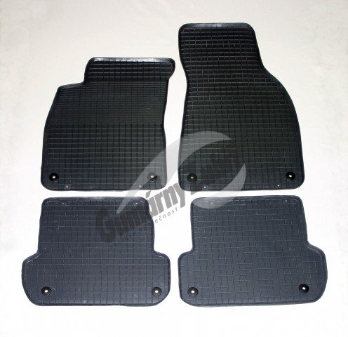 Коврики в салон резиновые черные Gumarny Zubri Audi A4 2004-2008 no.7536