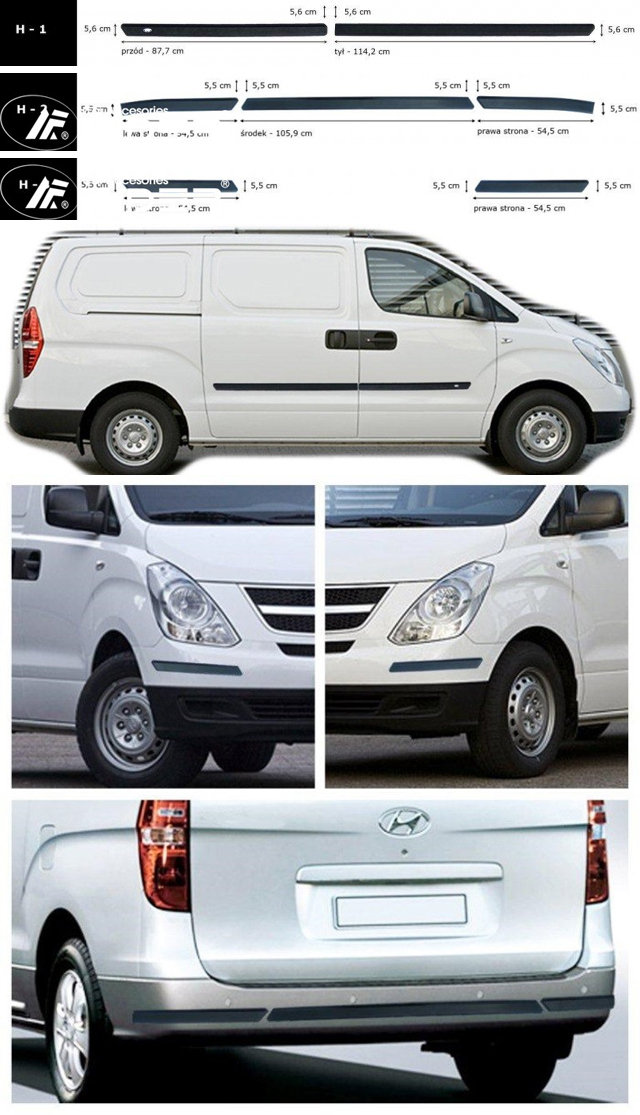 Молдинги на двери H-1 Rider Hyundai Grand Starex (H-1) 2007-2019 no.16144
