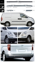 Молдинги на двери H-1 Rider Hyundai Grand Starex (H-1) 2007-2019