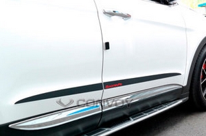 Молдинги на двери пластиковые Convoy Hyundai Santa Fe 2012-2018 ― Auto-Clover
