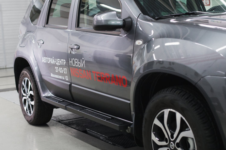 Молдинги на двери пластиковые Русская Артель Nissan Terrano 2014-2019 no.18497