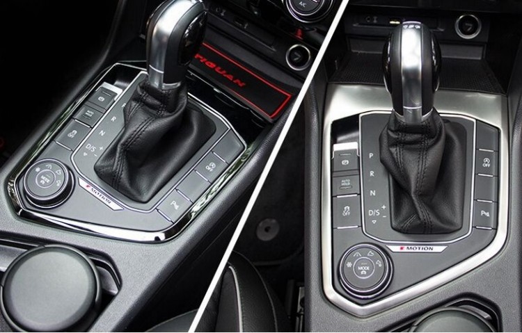 Накладка на панель коробки переключения передач стальная OEM-Tuning Volkswagen Tiguan II 2016-2019 no.5587