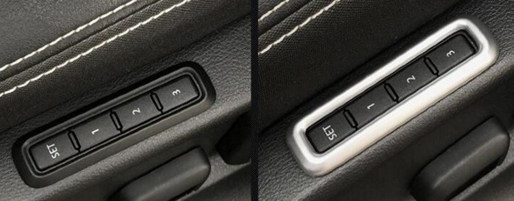 Накладка на панель памяти кресел стальная OEM-Tuning Skoda Kodiaq 2016-2019 no.5546
