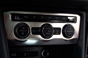 Накладка на панель управления кондиционером стальная OEM-Tuning Volkswagen Tiguan II 2016-2019 ― Auto-Clover