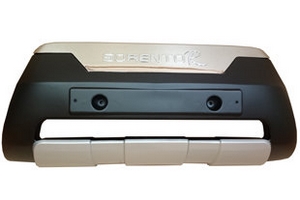 Накладка на передний бампер (вариант 2) OEM-Tuning KIA Sorento 2009-2012 ― Auto-Clover