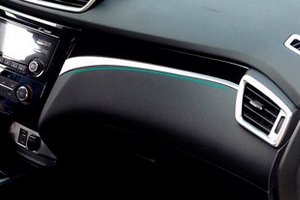 Накладка на переднюю панель стальная OEM-Tuning Nissan Qashqai 2014-2019 ― Auto-Clover