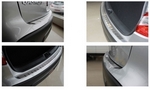 Накладка на площадку заднего бампера с загибом профилированная Alu-Frost Nissan Qashqai 2007-2013