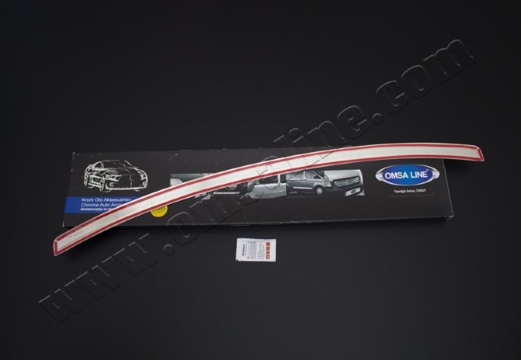 Накладка на площадку заднего бампера стальная Omsa Line Nissan Qashqai 2007-2013 no.16119