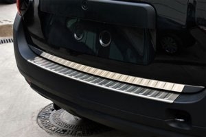 Накладка на площадку заднего бампера стальная Omsa Line Renault Duster 2011-2019 ― Auto-Clover