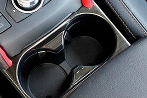 Накладка на подстаканник стальная черная OEM-Tuning Mazda CX-5 2017-2019 ― Auto-Clover