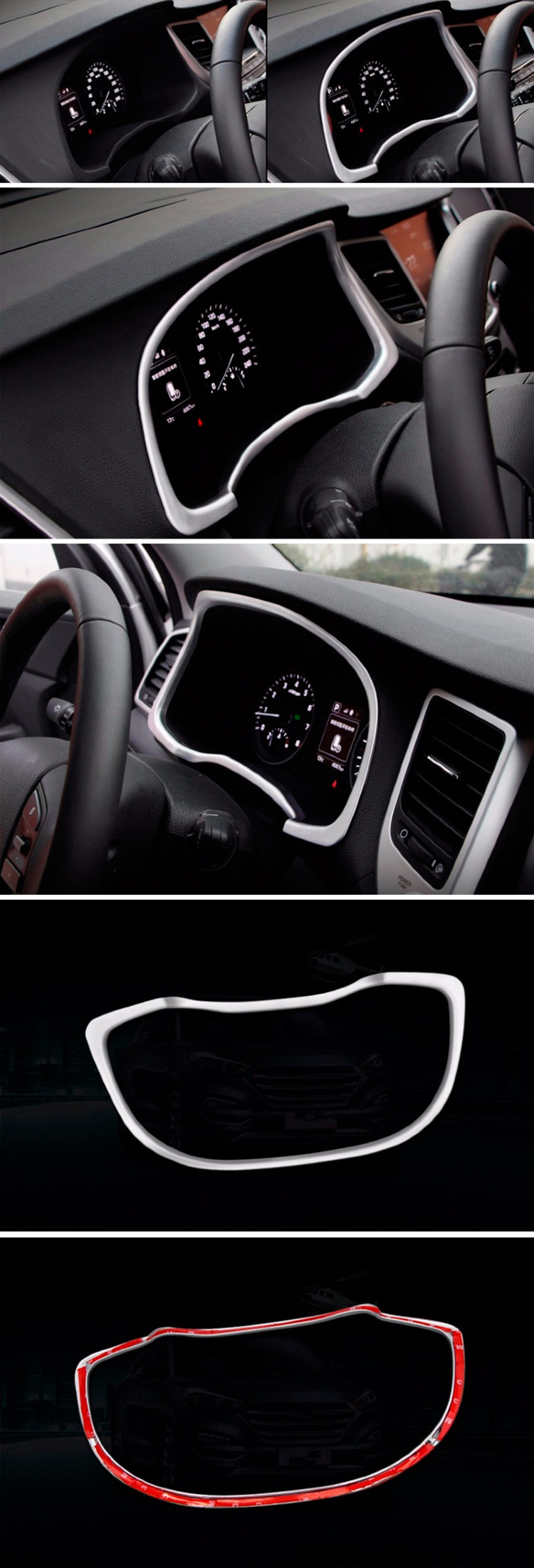 Накладка на приборную панель OEM-Tuning Hyundai Tucson 2015-2019 no.10986
