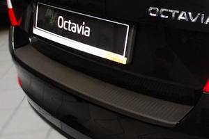 Накладка на задний бампер пластиковая Rider Skoda Octavia III 2013-2019 ― Auto-Clover