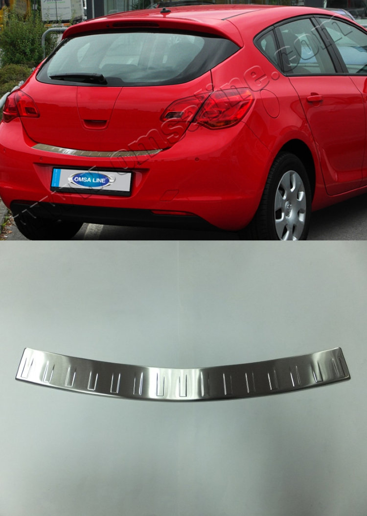 Накладка на задний бампер полированная Omsa Line Opel Astra J 2009-2015 no.13638
