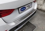 Накладка на задний бампер полированная Omsa Line BMW X1 (E84) 2009-2015