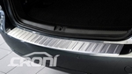 Накладка на задний бампер &quot;пианино&quot; матовая стальная Croni Fiat Freemont 2011-2016