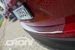 Накладка на задний бампер &quot;стандарт&quot; зеркальная стальная Croni Ford Focus III 2011-2019