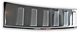 Накладка на задний бампер &quot;трапеция&quot; зеркальная-полированная стальная Croni Nissan X-Trail 2014-2019
