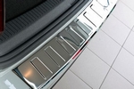 Накладка на задний бампер &quot;трапеция&quot; зеркальная стальная Croni Mercedes-Benz CLA-Class C117 2014-2019
