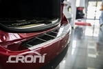 Накладка на задний бампер "трапеция" зеркальная стальная Croni KIA Sorento 2013-2017
