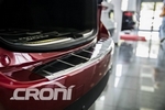 Накладка на задний бампер &quot;трапеция&quot; зеркальная стальная Croni Ford Kuga II 2013-2019