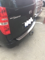 Накладка на задний бампер стальная OEM-Tuning Hyundai Grand Starex (H-1) 2007-2019