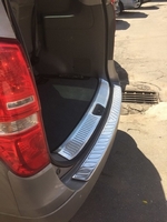 Накладка на задний бампер стальная OEM-Tuning Hyundai Grand Starex (H-1) 2007-2019