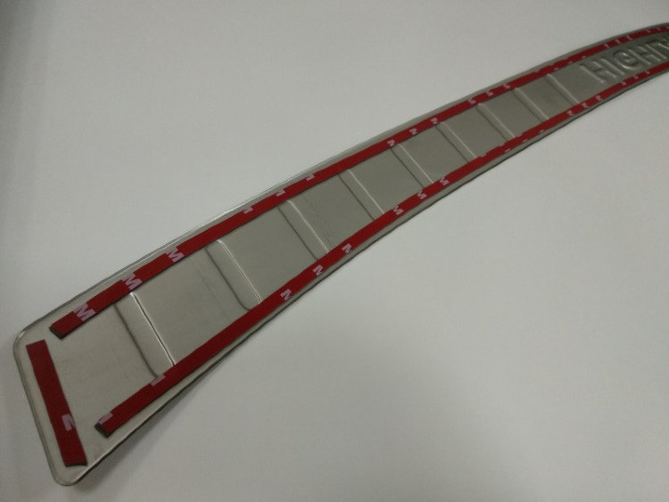 Накладка на задний бампер стальная OEM-Tuning Toyota Highlander 2014-2019 no.9302