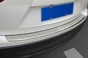 Накладка на задний бампер стальная с загибом OEM-Tuning Mazda CX-5 2012-2017 ― Auto-Clover