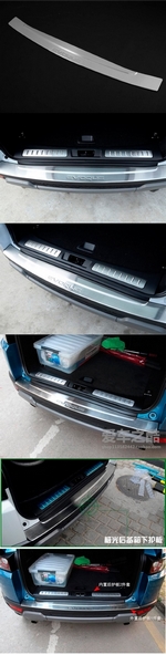 Накладка на задний бампер стальная с загибом OEM-Tuning Land Rover Range Rover Evoque 2011-2019